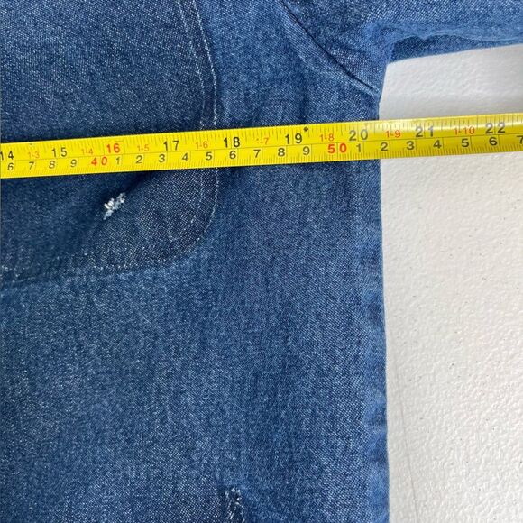 Vintage Pointer Blanket Lined Denim Barn Coat Chore Jacket THRASHED Men Small - Picture 12 of 14